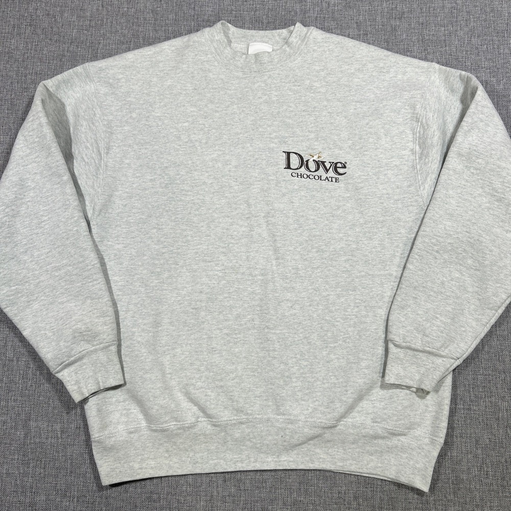 Vintage Dove Chocolate Sweater Size Large Crewneck Made In USA 90s